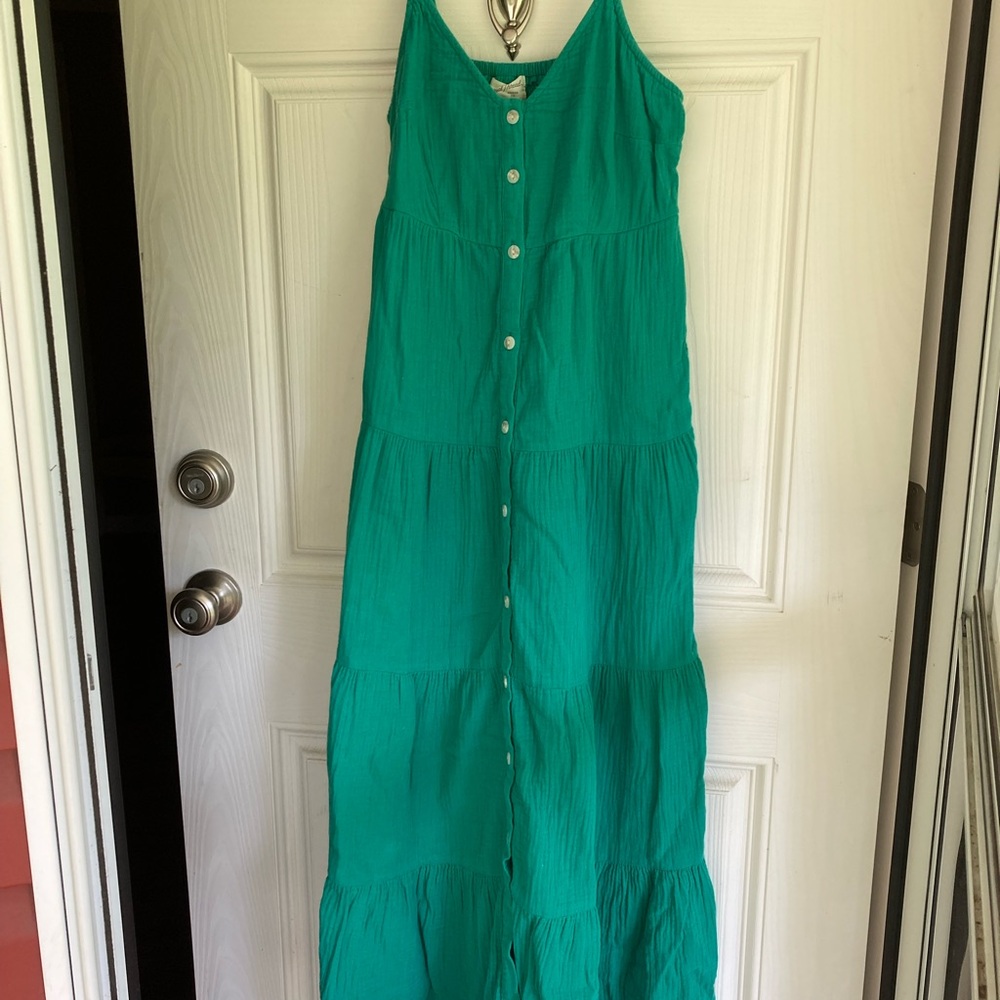 Teal Sleeveless Maxi Dress